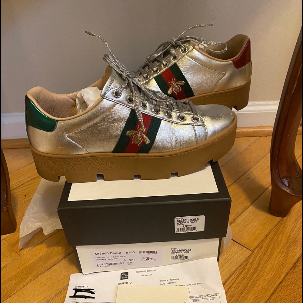 Gucci ace platform sneakers